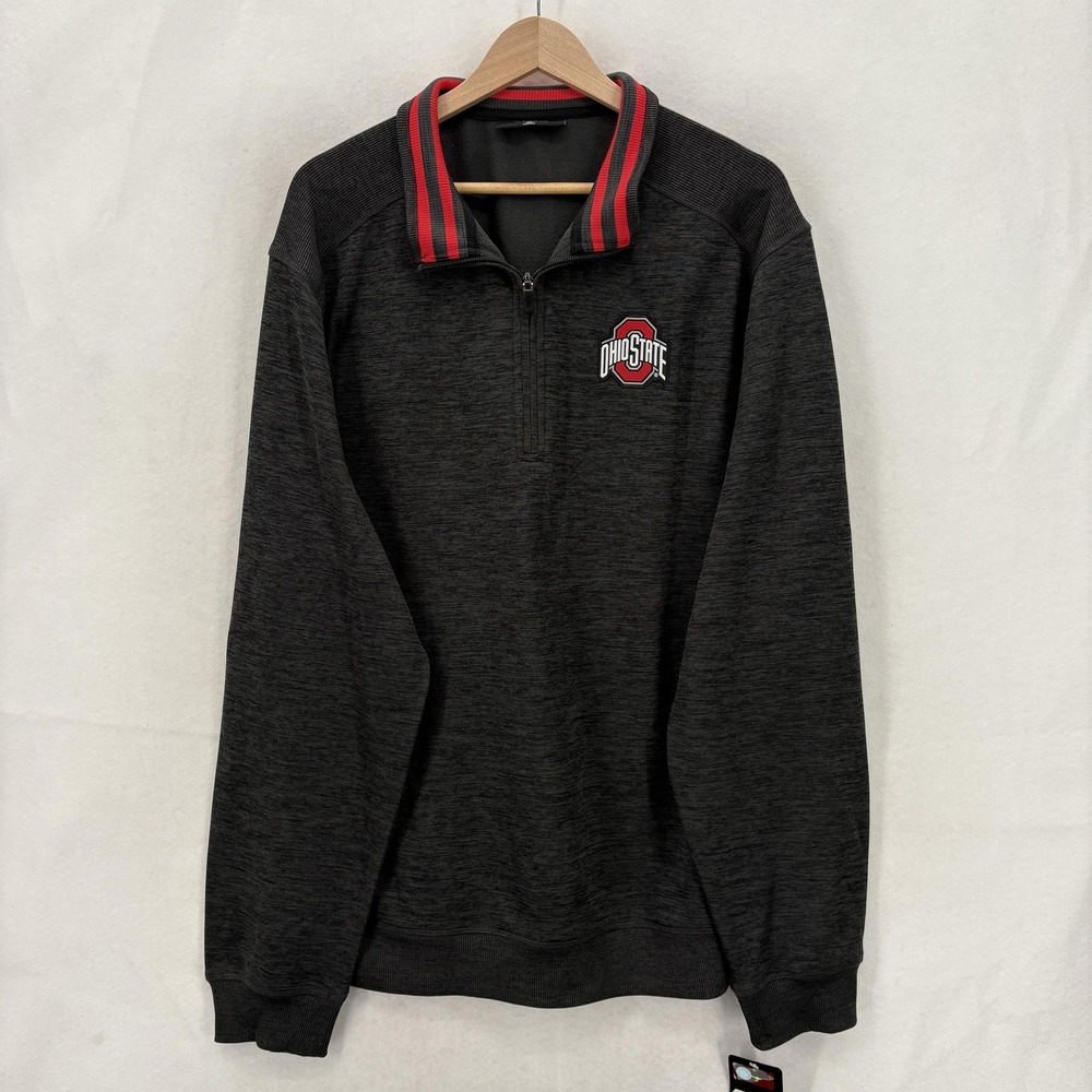 Ohio State Buckeyes Sweatshirt Mens 2XL Gray NCAA Football Scarlet & Gray NWT